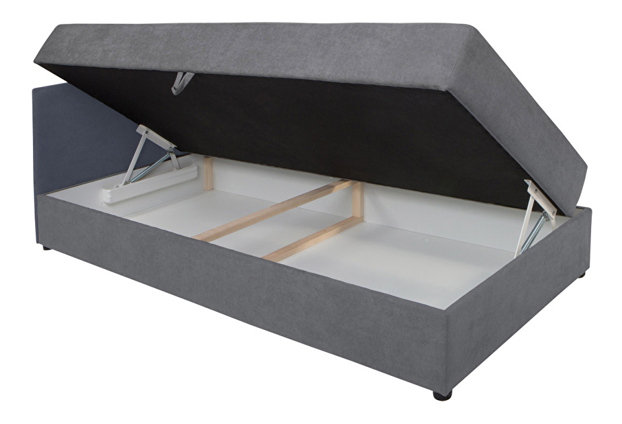 Jednolůžková postel (válenda) 90 cm BRW Kelo LBKMU (šedá) (L)