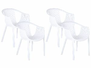 Set 4 ks zahradních židlí Napza (bílá)