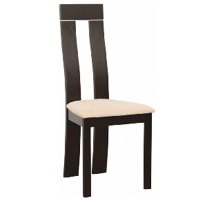 Jídelní židle Dezi (wenge + béžová)