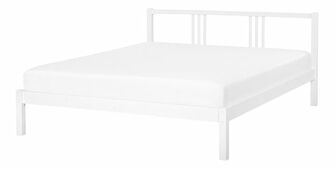 Manželská postel 140 cm VALLES (s roštem) (bílá)