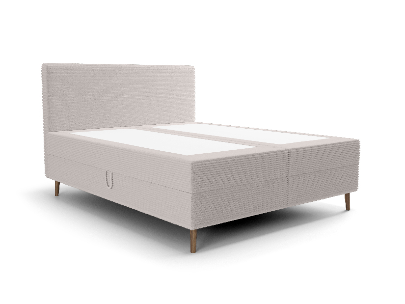Manželská postel 180 cm Napoli Bonell (bílá) (s roštem, s úl. prostorem)