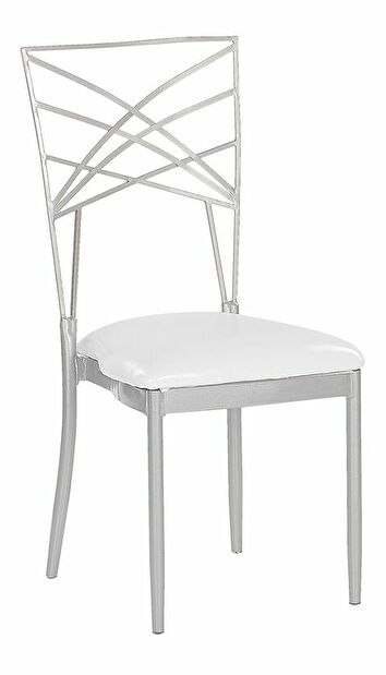 Set 2 ks. jídelních židlí GIRION (stříbrná)