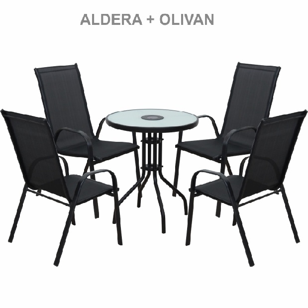 Zahradní stůl Olivan (černá)