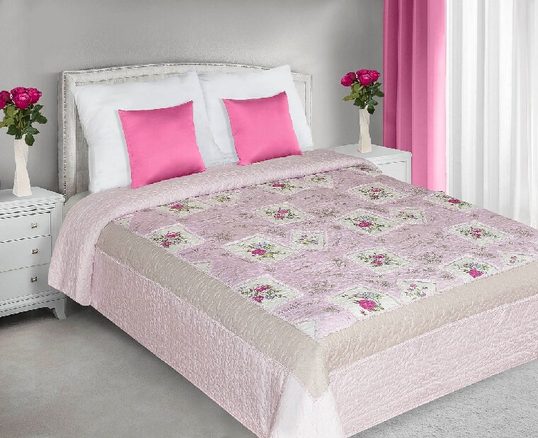 Přehoz na postel 240x220 cm Ada (růžová)