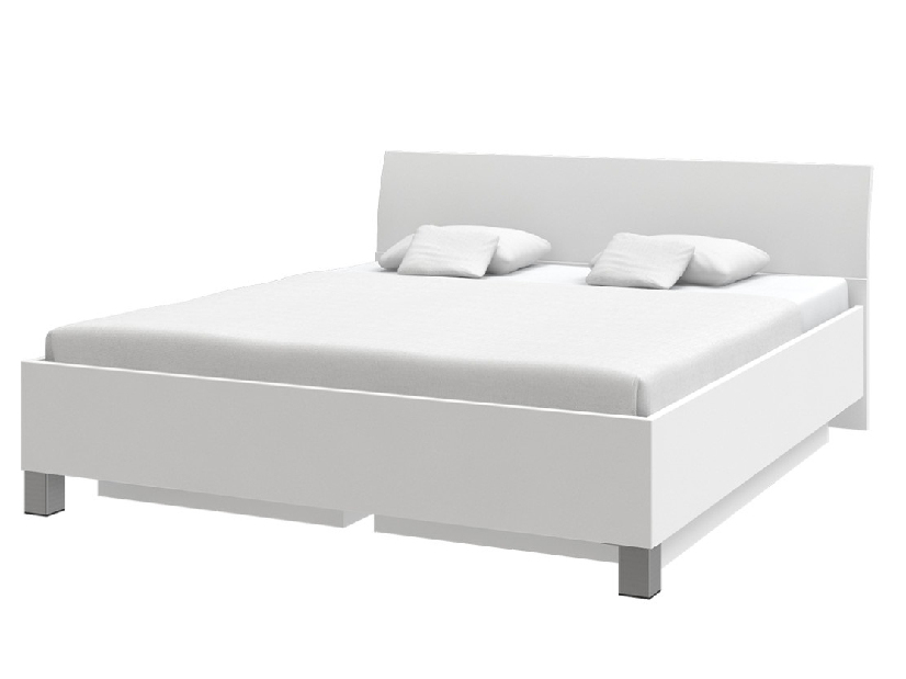 Manželská postel 180 cm Decodom Uno Typ P-180 (s roštem) (bílá artic)