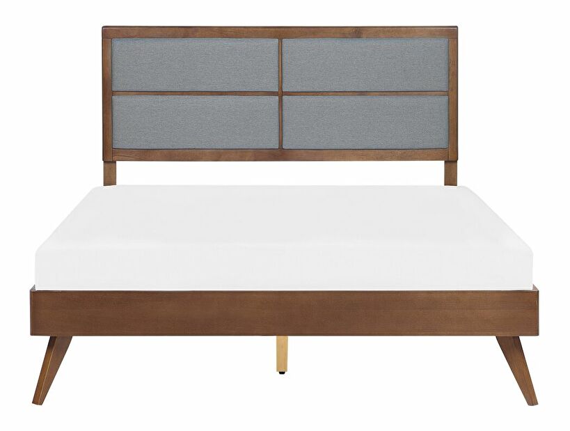 Manželská postel 160 cm POSE (s roštem) (tmavé dřevo)