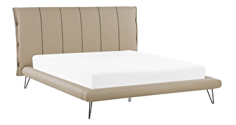 Manželská postel 160 cm BETTEA (s roštem) (béžová)