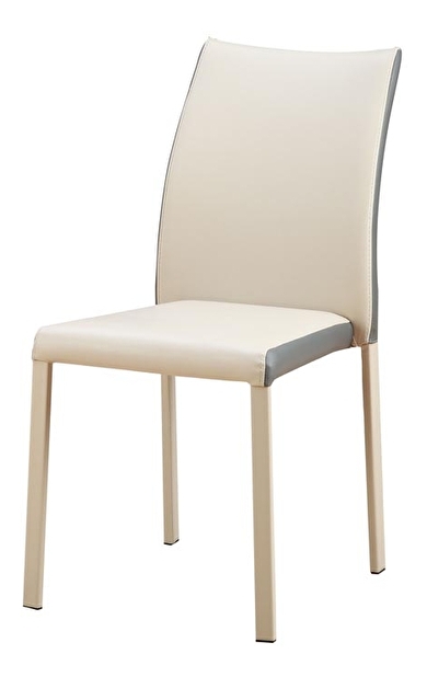 Jídelní židle K182 světle béžová + šedá