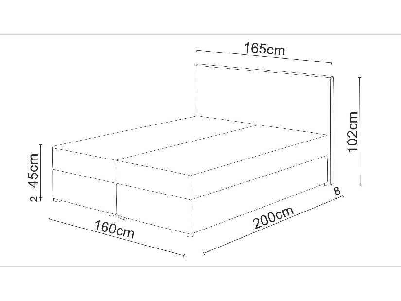 Manželská postel Boxspring 180 cm Fade 2 (šedá) (s matrací a úložným prostorem)