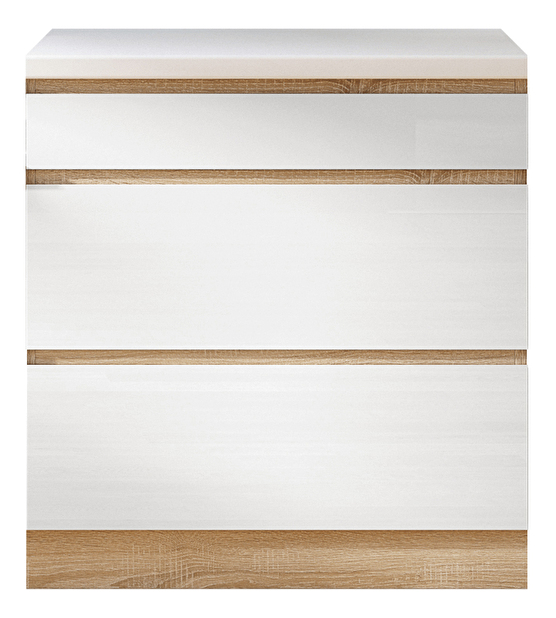 Dolní kuchyňská skříňka D80 3 Lilouse (bílá + sonoma) *výprodej
