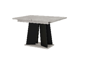 Jídelní stůl Mulnu (světle šedá + černá) (pro 4 až 6 osob)