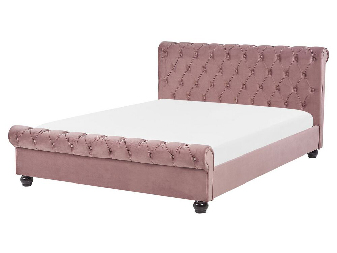 Manželská vodní postel 180 cm Alexandrine (růžová) (s roštem a matrací)