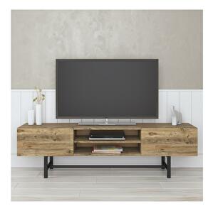 TV stolek/skříňka Bisate (ořech + černá)