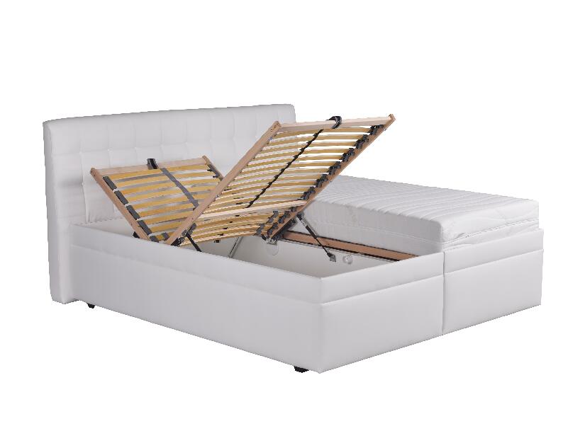 Manželská postel 180 cm Blanár Monaco (bílá) (s roštem)