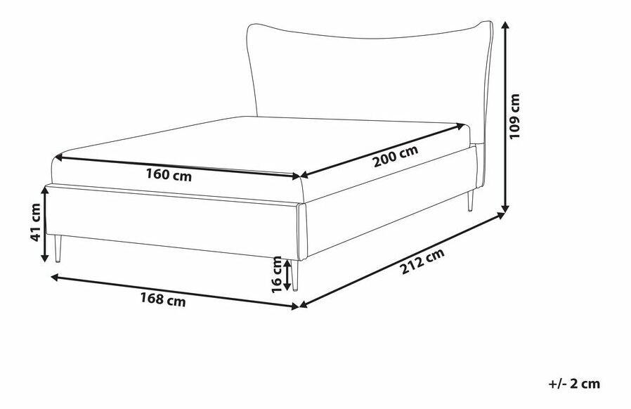 Manželská postel 160 cm Chaza (světle šedá)