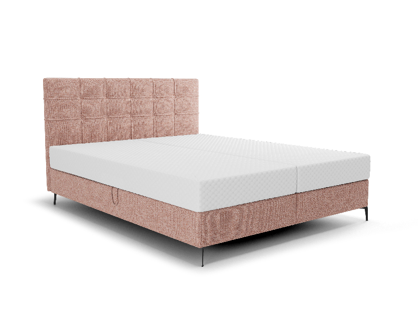 Jednolůžková postel 120 cm Infernus Comfort (lososová) (s roštem, s úl. prostorem)