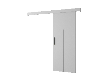 Posuvné dveře 90 cm Sharlene X (bílá matná + bílá matná + černá)
