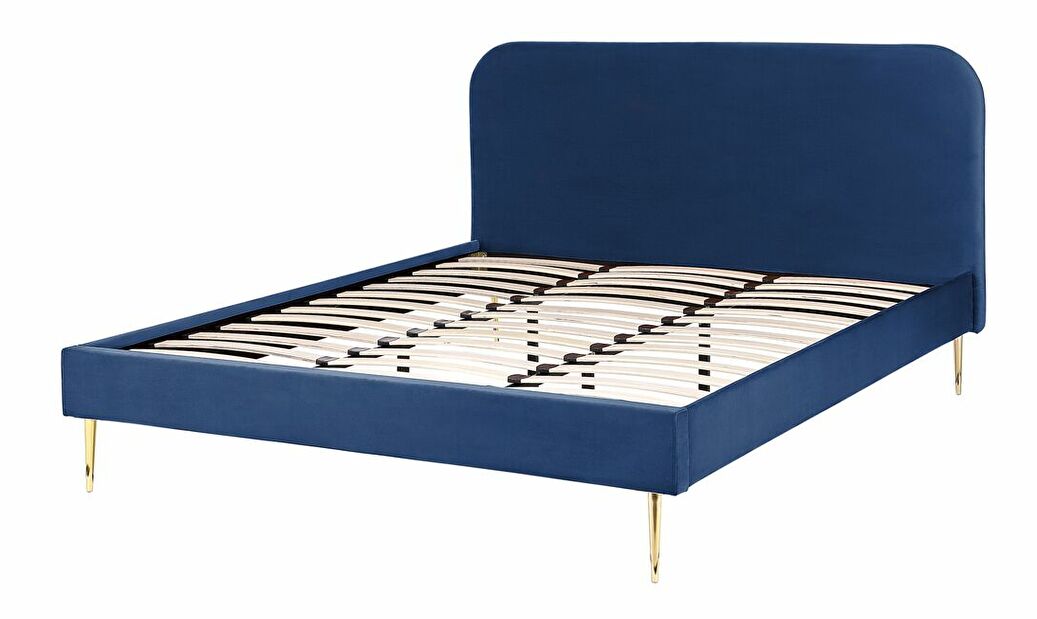 Manželská postel 180 cm Faris (modrá) (s roštem)