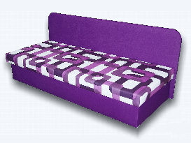 Jednolůžková postel (válenda) 80 cm Lady IV (Fialová 49 + Gusto 10)