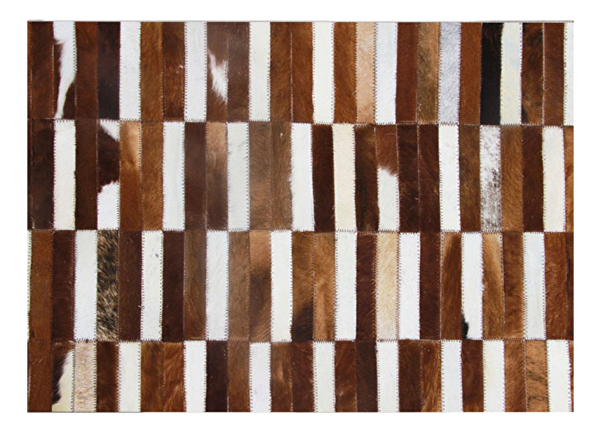 Kožený koberec 171x240 cm Korlug TYP 05 (hovězí kůže + vzor patchwork)