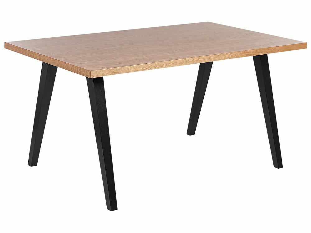 Jídelní stůl Lenza (světlé dřevo + černá)