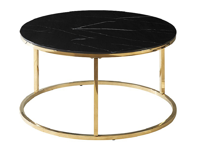 Konferenční stolek Shayna (černá + zlatá)