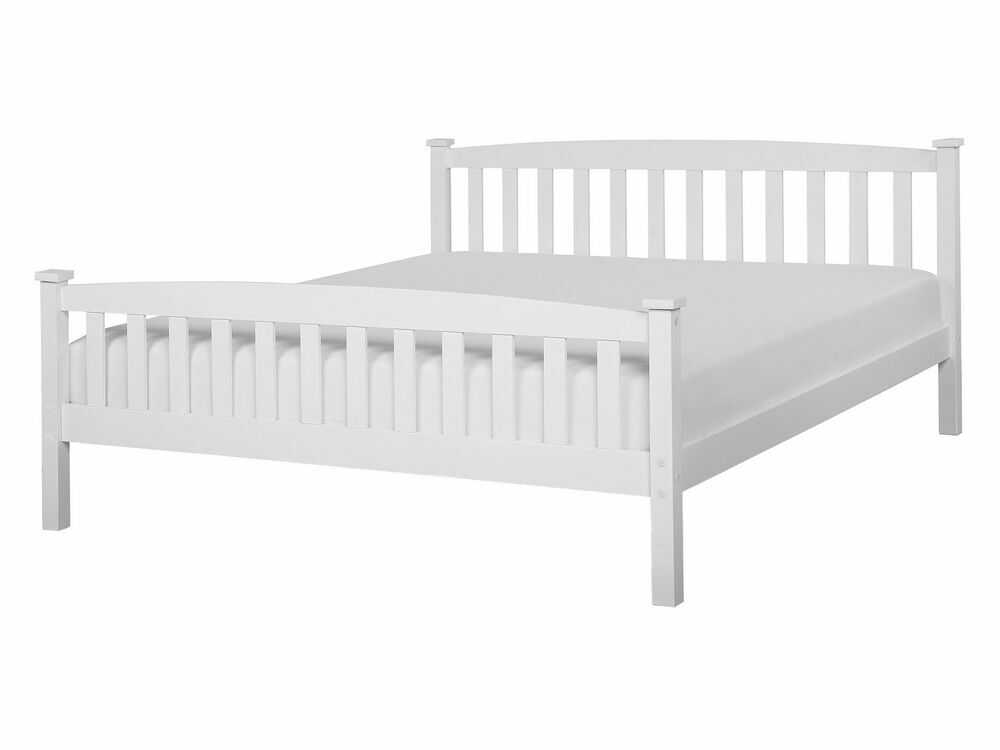 Manželská postel 140 cm GERNE (s roštem) (bílá)