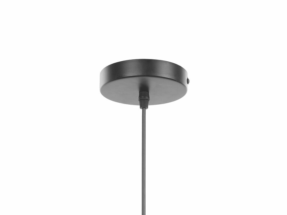 Závěsná lampa JAVO (světlé dřevo + černá)
