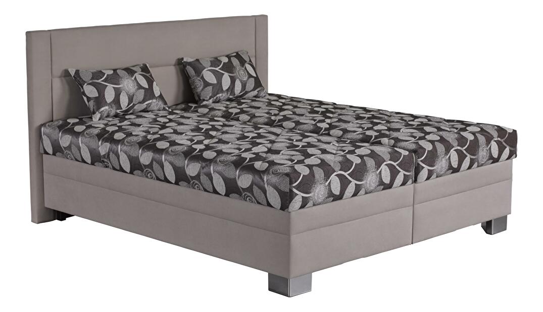 Manželská postel 180 cm Blanár Savona (béžová + vzor Mery 1) (s roštem a matrací Alena)