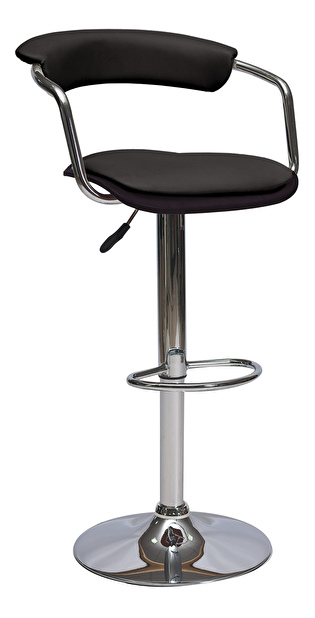 Barová židle C-973 (ekokůže černá + wenge)