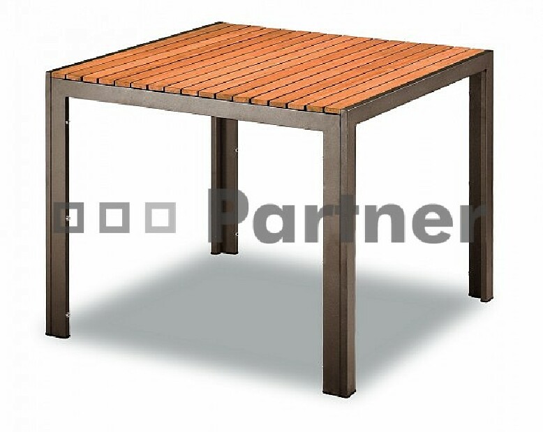 Zahradní stůl TAM 03702 90x90 cm hnědá (Kov)
