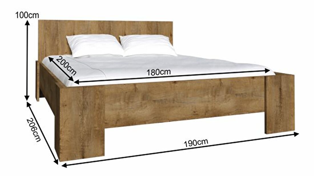 Manželská postel 180 cm Modestus L2 (s roštem) *výprodej