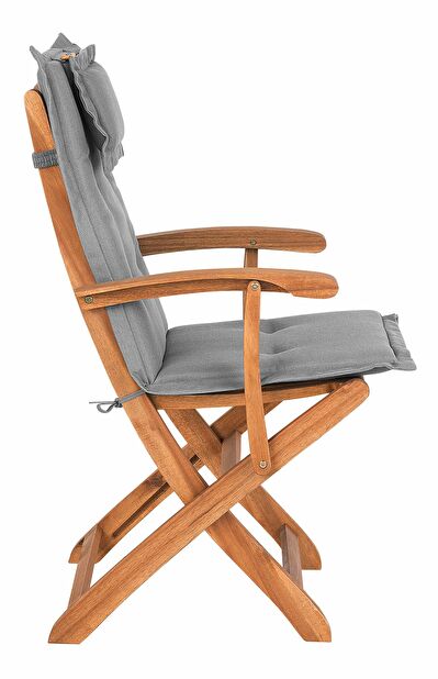 Set 2ks. židlí Mali (světlé dřevo) (dřevo) (šedé podsedáky)