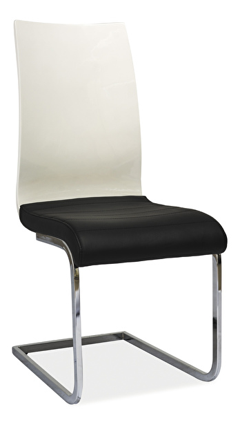 Jídelní židle Darcie (ekokůže černá + dub sonoma)