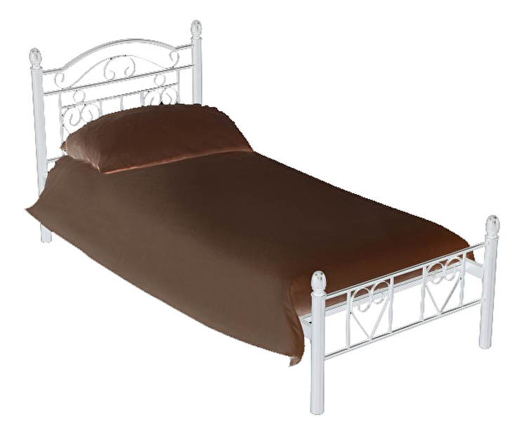 Jednolůžková postel 90 cm Brita (s roštem) (bílá)