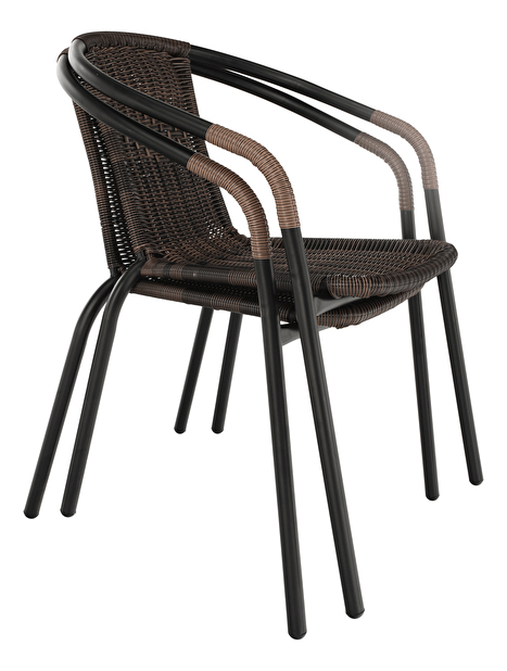 Zahradní židle Durley (hnědá + černá)