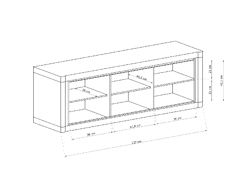 TV stolek/skříňka Douglas 12 (dub truflový)