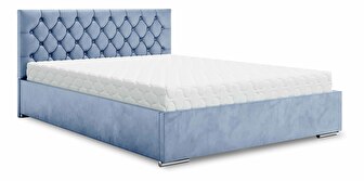 Manželská postel 180 cm Danita (světle modrá) (s roštem a úložným prostorem)