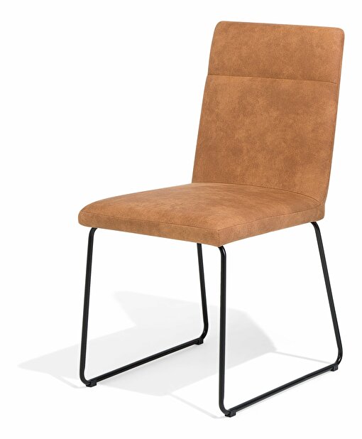 Jídelní židle NEVILLE (mikrovlákno) (hnědá)