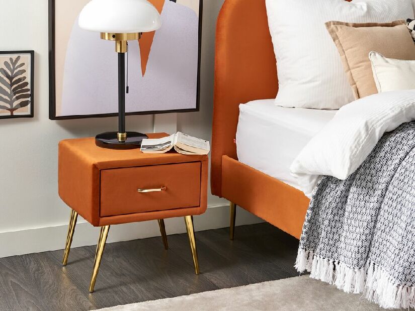 Noční stolek Faris (oranžová)