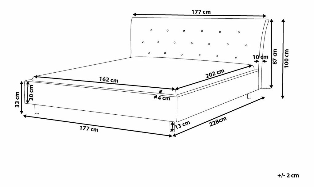 Manželská postel 160 cm SANTORI (s roštem) (tmavě šedá)