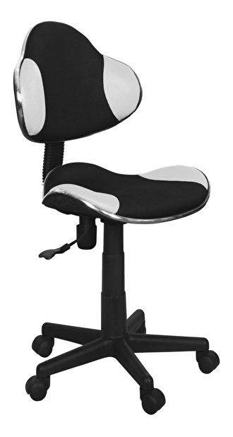 Detská židle Q-G2 koža, černo-bílá