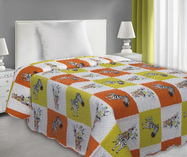 Přehoz na postel 210x170cm Mix1 (oranžová)