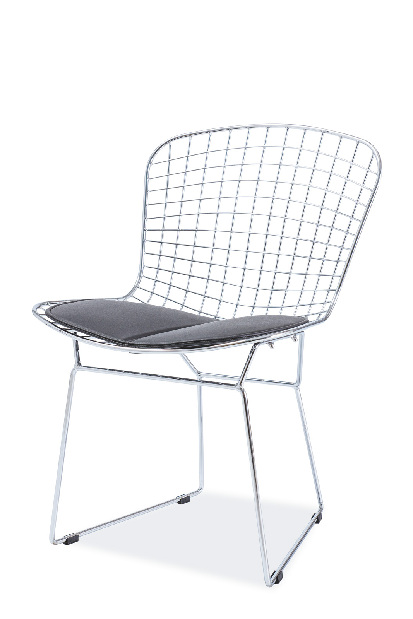 Jídelní židle Fino (chrom + černá)