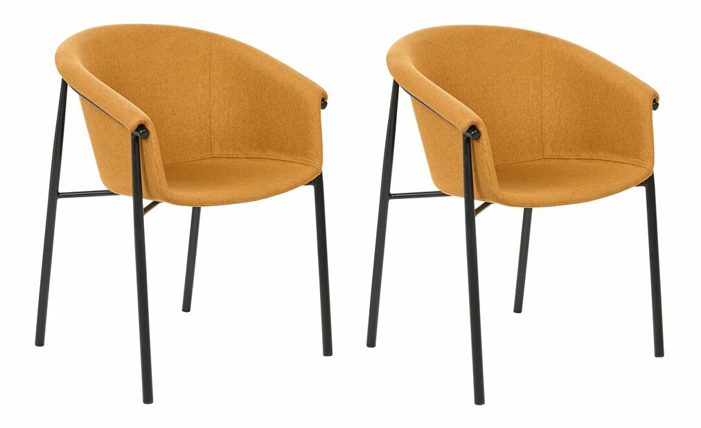 Set 2 ks jídelních židlí Anja (oranžová)