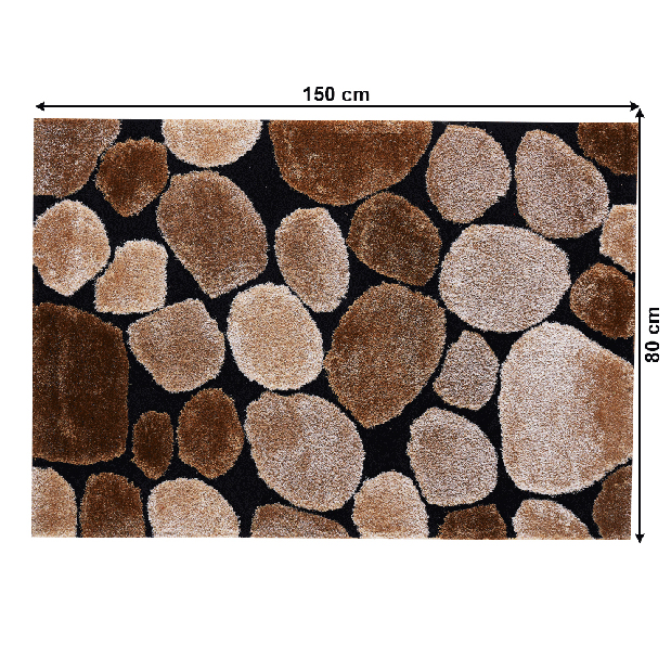 Kusový koberec 80x150 cm Pebble Typ 2 (béžová)