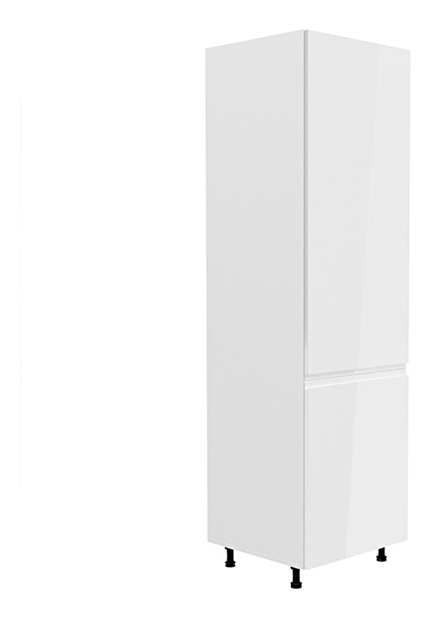 Kuchyňská skříňka na vestavnou ledničku D60ZL Aurellia (bílá + lesk bílý) (P)