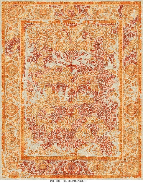Ručně vázaný koberec Bakero Versailles Mb-301 Beige-Orange