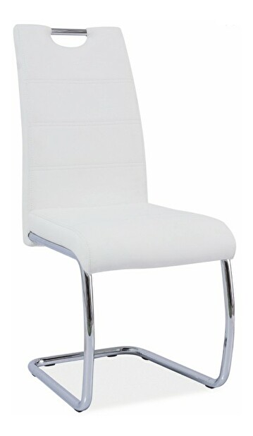 Jídelní židle Abira New (bílá + chrom) *bazar