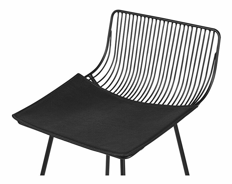 Set 2 ks barových židlí Fidelia (černá)